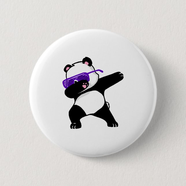 Dabbing Panda t shirt Cute Funny kids adults 2 Inch Round Button (Front)