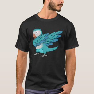 Dabbing Parrot I Blue Monk Parakeet Quaker T-Shirt
