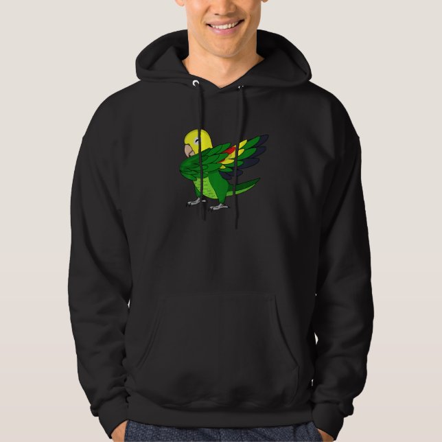 Dabbing Parrot I  Double Yellow headed Amazon Hoodie (Front)