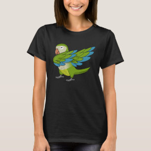 Dabbing Parrot I Green Monk Parakeet Quaker T-Shirt