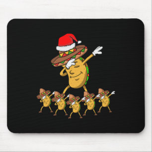 Dabbing Party Christmas Taco Funny Dab Gift Mouse Pad