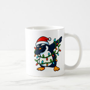 Dabbing Penguin Christmas Girls Xmas Lights Boys C Coffee Mug