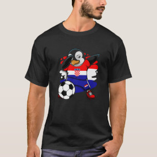 Dabbing Penguin Croatia Soccer Fans Jersey Footbal T-Shirt