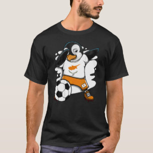 Dabbing Penguin Cyprus Soccer Fans Jersey Football T-Shirt