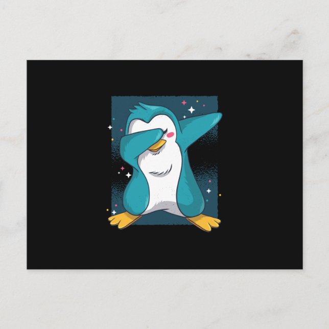 Dabbing Penguin Dab Penguin Postcard (Front)