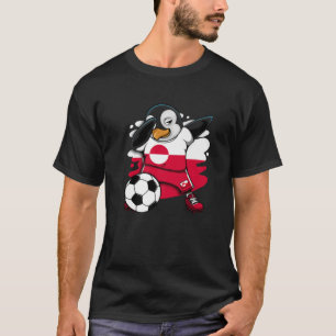 Dabbing Penguin Greenland Soccer Fans Jersey Footb T-Shirt