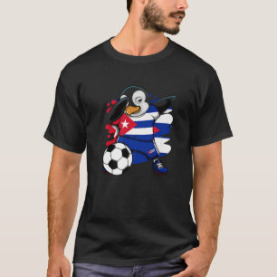 Dabbing Penguin Lithuania Soccer Fans Jersey Footb T-Shirt