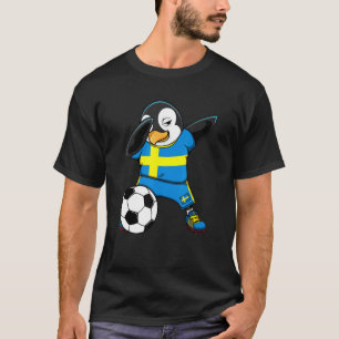 Dabbing Penguin Sweden Soccer Fans Jersey Football T-Shirt