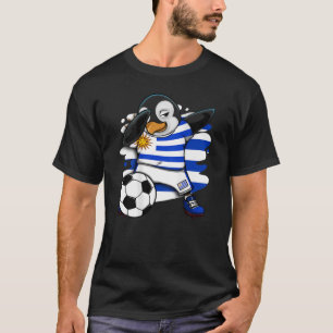 Dabbing Penguin Uruguay Soccer Fans Jersey Footbal T-Shirt
