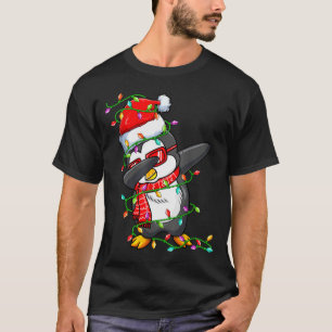 Dabbing Penguin Wearing Santa Hat - Penguin Lover  T-Shirt