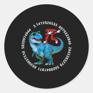Dabbing Pi On T-rex Costume Pi Day Math Teacher St Classic Round Sticker