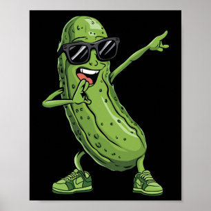 Dabbing Pickle Dancing Cucumber Funny Sungl Produc Poster