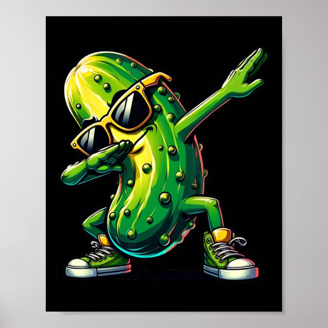 Dabbing Pickle Dancing Cucumber Pickle Lover Dab  Poster (Front)
