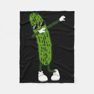 Dabbing Pickle Dancing Cucumber Salads And Relishe Fleece Blanket