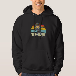 Dabbing Pilgrim Thanksgiving Retro Boys Kids Toddl Hoodie
