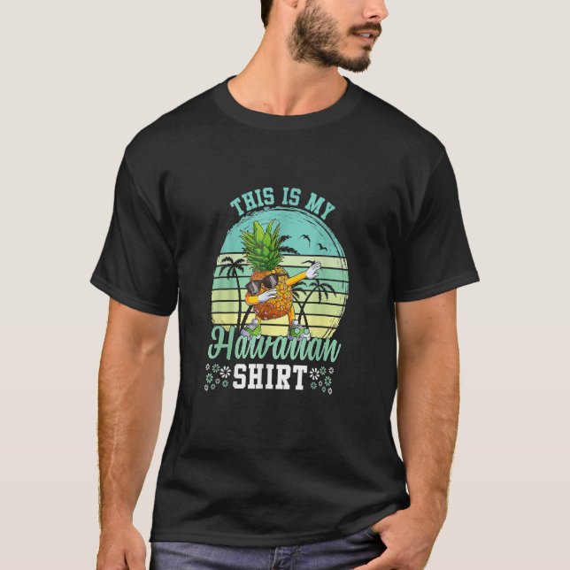 Dabbing Pineapple Hawaiian   Tropical Aloha Beache T-Shirt (Front)