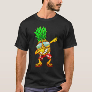 Dabbing Pineapple Sunglasses Aloha Beaches Hawaii  T-Shirt