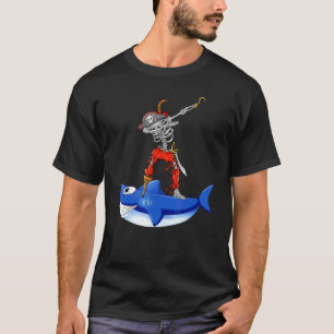 Dabbing Pirate And Shark  Pirate Halloween Costume T-Shirt
