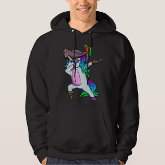 Dabbing Pirate Magical Rainbow Unicorn  Halloween Hoodie