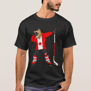 Dabbing Pitbull Canada Ice Hockey Lover Jersey Win T-Shirt