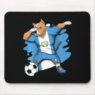 Dabbing Pitbull Guatemala Soccer Lovers Jersey Foo Mouse Pad