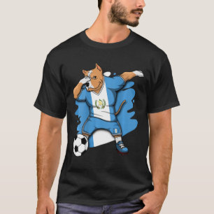 Dabbing Pitbull Guatemala Soccer Lovers Jersey Foo T-Shirt