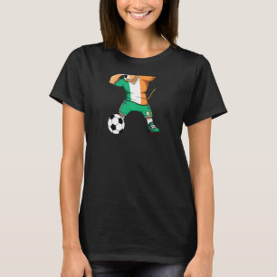 Dabbing Pitbull Ireland Soccer Jersey Irish Footba T-Shirt