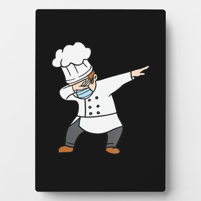 Dabbing Pizza Chef Baker Pizzabaker Dab dance gift Plaque (Front)
