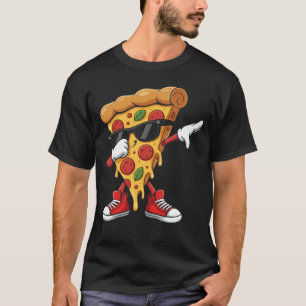 Dabbing Pizza Kids Cool Sunglasses Pizza Slice T-Shirt