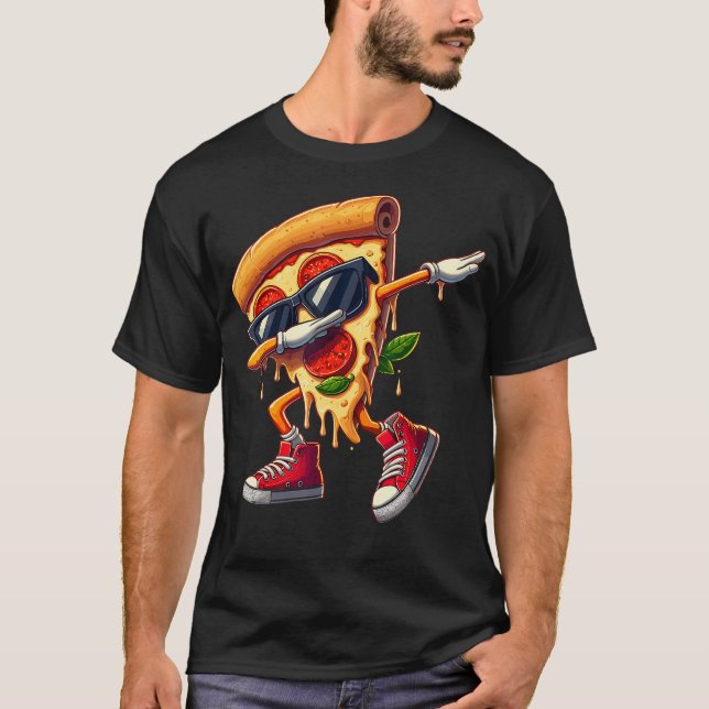 Dabbing Pizza Slice Dance Pizza Lover Boy Dancing  T-Shirt (Front)