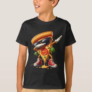 Dabbing Pizza Slice Dancing Pizza Lover Boy Funny T-Shirt