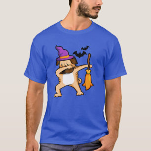 Dabbing Pug Dog Witch Funny Pet Halloween T-Shirt