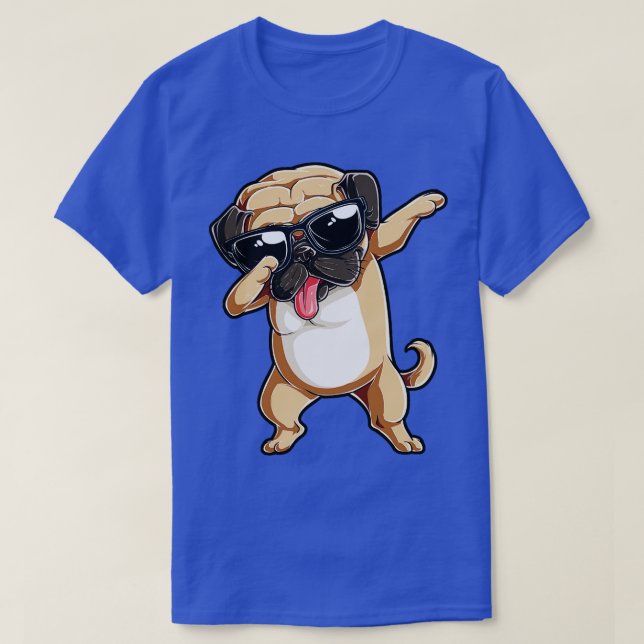 Dabbing Pug  Garcons Filles Dab Dance Dog Puppy Lo T-Shirt (Design Front)