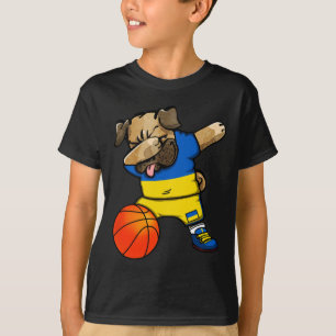 Dabbing Pug Ukraine Sketll Fans Jersey Ukrainian S T-Shirt