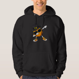 Dabbing Pumpkin Pilgrim Thanksgiving 2022 Boys Gir Hoodie