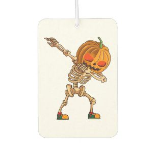 Dabbing Pumpkin - Scary Skeleton Costume - Funny H Air Freshener