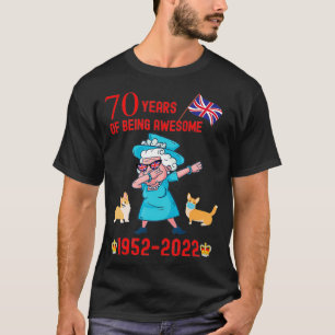 Dabbing Queen, Queens Platinum Jubilee, British, 7 T-Shirt