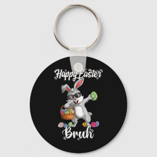 Dabbing Rabbit Easter Day Bruh Eggs Dab Boys Girls Keychain
