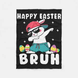 Dabbing Rabbit Easter Day Eggs Dab Boys Girls Kid Fleece Blanket