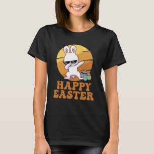 Dabbing Rabbit Happy Easter Day Cute Bunny Egg Hun T-Shirt