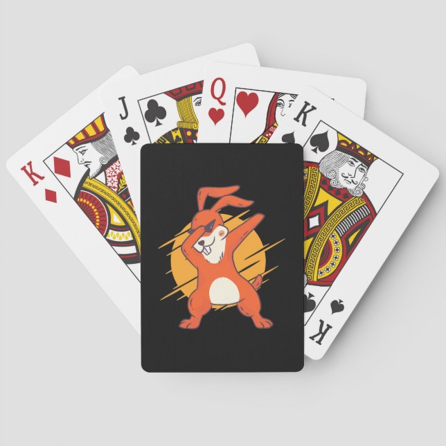 Dabbing Rabbit Playing Cards (Back)