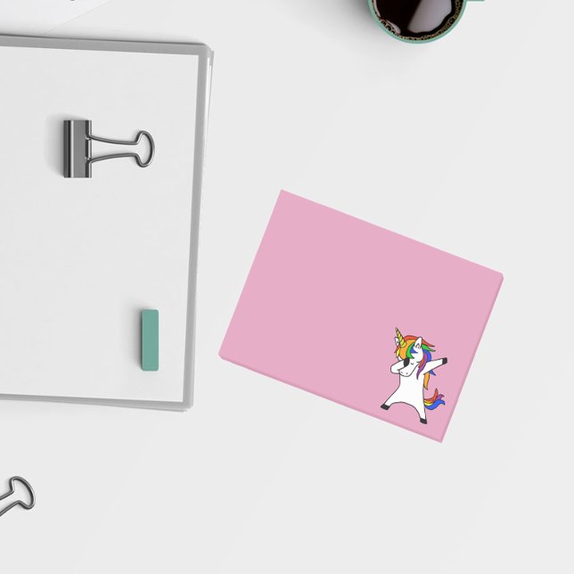 Dabbing Rainbow Unicorn Cute Post-it Notes (Creator Uploaded)