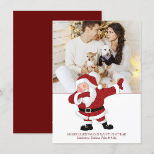 Dabbing Red Santa Claus Fun Holiday XMAS Humour