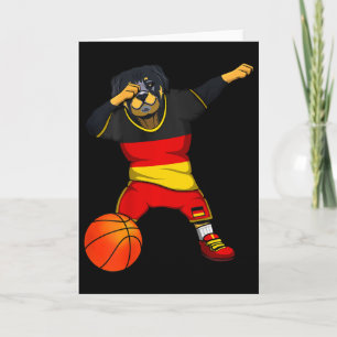 Dabbing Rottweiler Germany Jersey German Sketll Lo Card