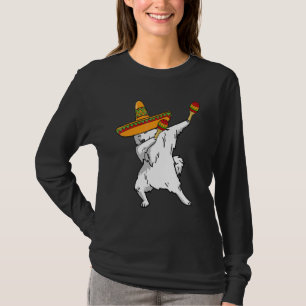 Dabbing Samoyed Sombrero Mexican Costume Cinco De T-Shirt
