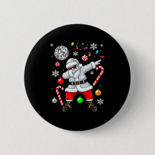 Dabbing Santa Christmas Disco Retro 70s 80s Vibes 2 Inch Round Button