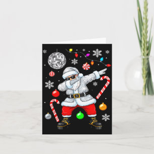 Dabbing Santa Christmas Disco Retro 70s 80s Vibes  Card