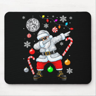 Dabbing Santa Christmas Disco Retro 70s 80s Vibes Mouse Pad
