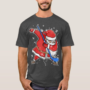 Dabbing Santa Christmas Ice Hockey Player Cool XMa T-Shirt