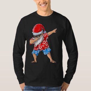 Dabbing Santa Christmas In July Men Tropical Hawa T-Shirt